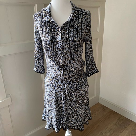 Zadig & Voltaire Raspail Leo Dress Blue Size S - Picture 3 of 12